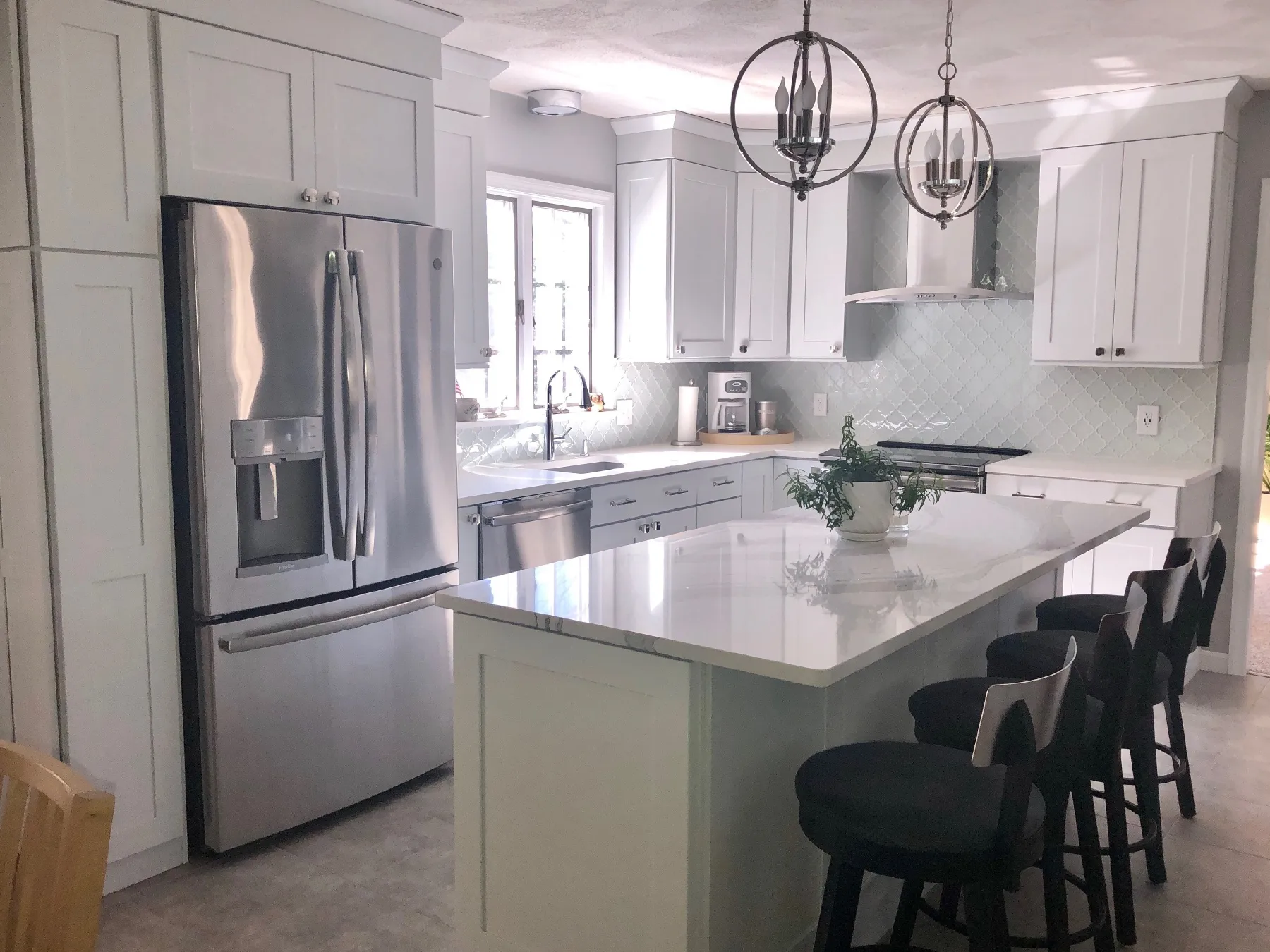 Recently completed major remodeling of a Bridgewater, MA kitchen